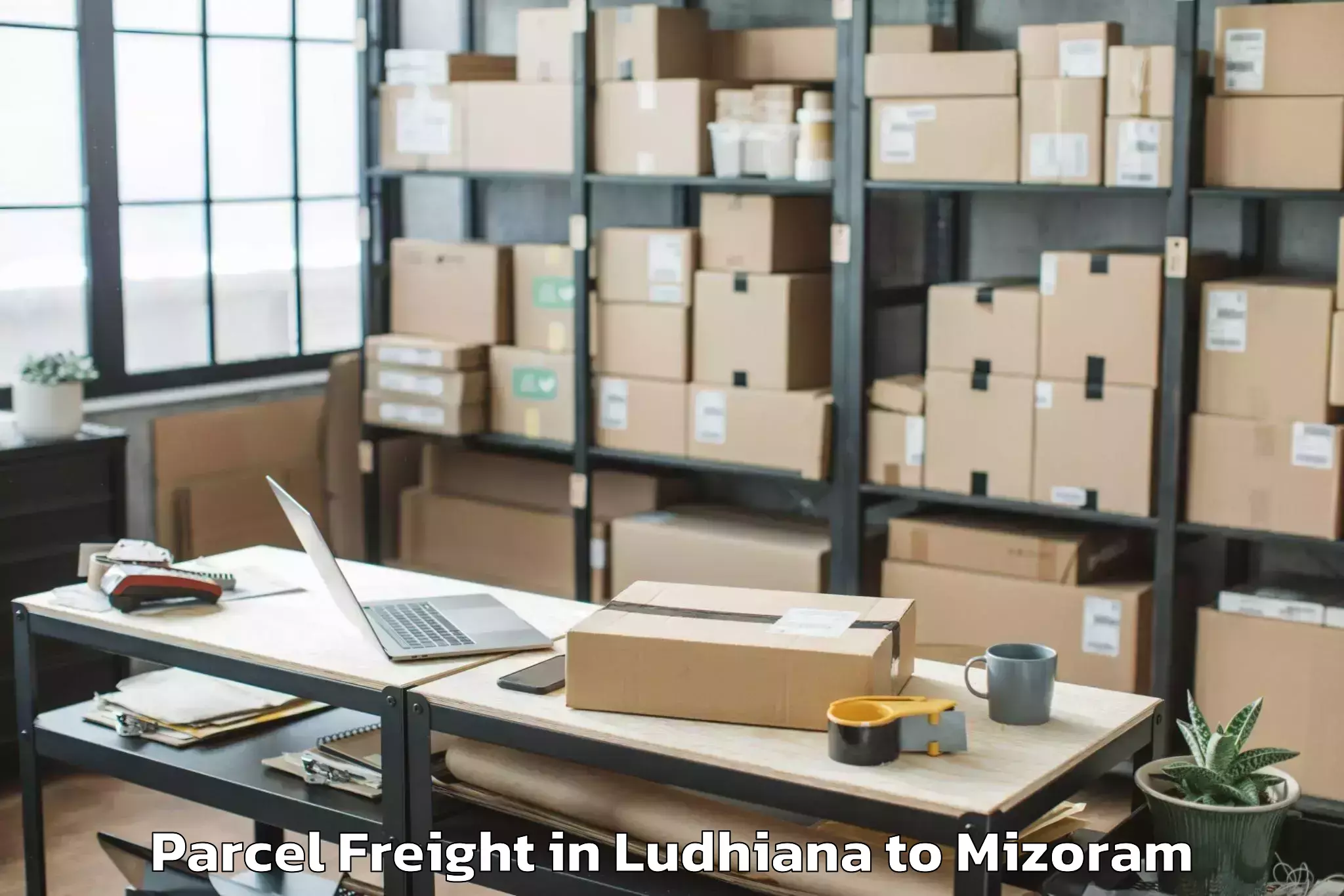 Easy Ludhiana to Mamit Parcel Freight Booking